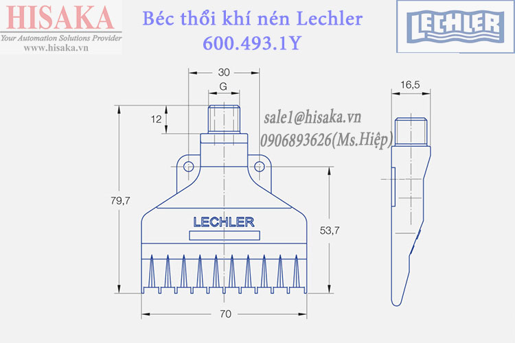 đại lý đầu thổi khí Lechler chính hãng