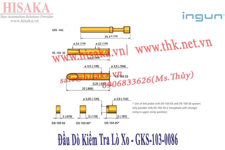 Đầu Dò Kiểm Tra Lò Xo - GKS-103-0086