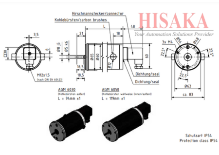 Động cơ DC AGM 6030 AGM 6050 Astro motoren