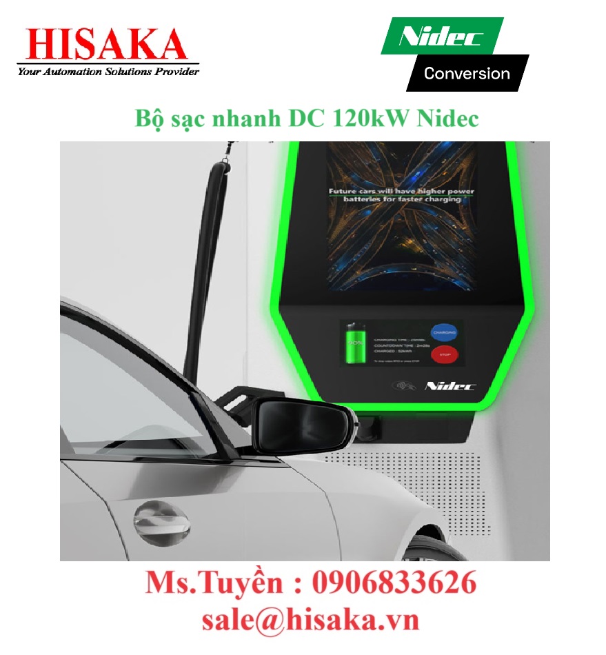 Bộ sạc nhanh DC 120kW Nidec. dai ly nidec